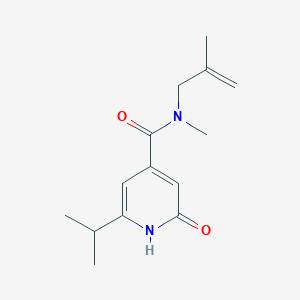 molecular formula C14H20N2O2 B7061797 N-methyl-N-(2-methylprop-2-enyl)-2-oxo-6-propan-2-yl-1H-pyridine-4-carboxamide 