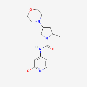 molecular formula C16H24N4O3 B7062065 N-(2-methoxypyridin-4-yl)-2-methyl-4-morpholin-4-ylpyrrolidine-1-carboxamide 