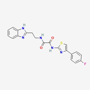 molecular formula C20H16FN5O2S B7062308 N-[2-(1H-benzimidazol-2-yl)ethyl]-N'-[4-(4-fluorophenyl)-1,3-thiazol-2-yl]oxamide 