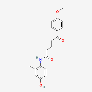 molecular formula C19H21NO4 B7062401 N-(4-hydroxy-2-methylphenyl)-5-(4-methoxyphenyl)-5-oxopentanamide 