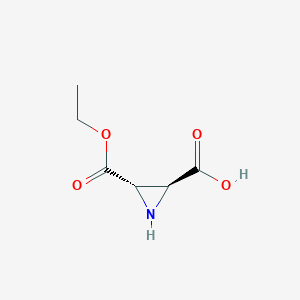 molecular formula C6H9NO4 B070625 (2S,3S)-3-ethoxycarbonylaziridine-2-carboxylic Acid CAS No. 167693-85-8