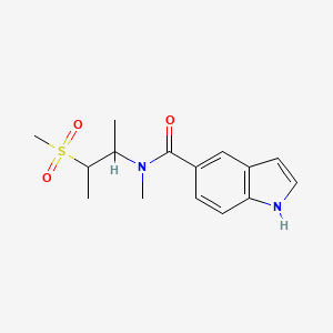 molecular formula C15H20N2O3S B7062539 N-methyl-N-(3-methylsulfonylbutan-2-yl)-1H-indole-5-carboxamide 