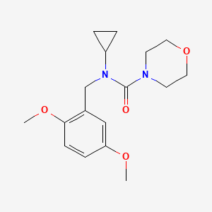 molecular formula C17H24N2O4 B7062709 N-cyclopropyl-N-[(2,5-dimethoxyphenyl)methyl]morpholine-4-carboxamide 