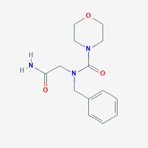 molecular formula C14H19N3O3 B7062716 N-(2-amino-2-oxoethyl)-N-benzylmorpholine-4-carboxamide 