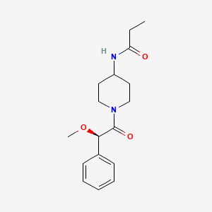 molecular formula C17H24N2O3 B7062812 N-[1-[(2R)-2-methoxy-2-phenylacetyl]piperidin-4-yl]propanamide 