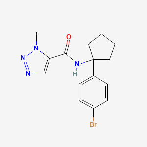 molecular formula C15H17BrN4O B7062839 N-[1-(4-bromophenyl)cyclopentyl]-3-methyltriazole-4-carboxamide 