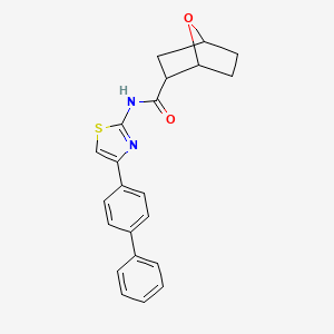 molecular formula C22H20N2O2S B7062879 N-[4-(4-phenylphenyl)-1,3-thiazol-2-yl]-7-oxabicyclo[2.2.1]heptane-2-carboxamide 