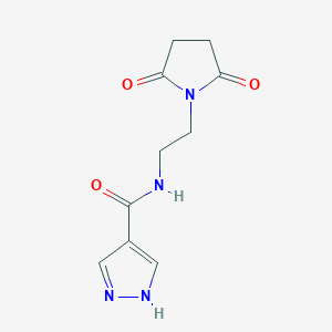 molecular formula C10H12N4O3 B7063014 N-[2-(2,5-dioxopyrrolidin-1-yl)ethyl]-1H-pyrazole-4-carboxamide 