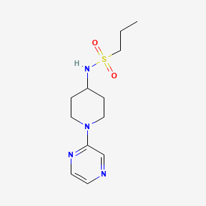 molecular formula C12H20N4O2S B7063073 N-(1-pyrazin-2-ylpiperidin-4-yl)propane-1-sulfonamide 