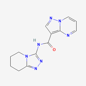 molecular formula C13H13N7O B7063143 N-(5,6,7,8-tetrahydro-[1,2,4]triazolo[4,3-a]pyridin-3-yl)pyrazolo[1,5-a]pyrimidine-3-carboxamide 
