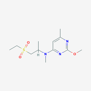 molecular formula C12H21N3O3S B7063191 N-(1-ethylsulfonylpropan-2-yl)-2-methoxy-N,6-dimethylpyrimidin-4-amine 