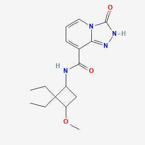 molecular formula C16H22N4O3 B7063274 N-(2,2-diethyl-3-methoxycyclobutyl)-3-oxo-2H-[1,2,4]triazolo[4,3-a]pyridine-8-carboxamide 