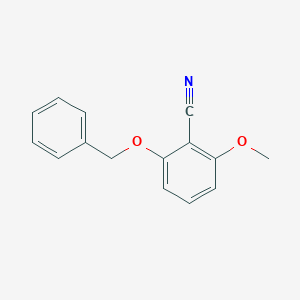molecular formula C15H13NO2 B070636 2-(苄氧基)-6-甲氧基苯甲腈 CAS No. 167832-66-8