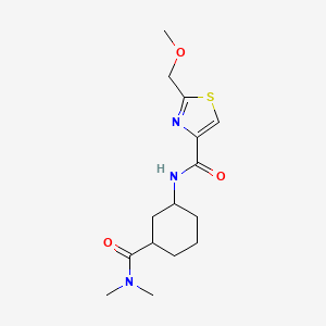 molecular formula C15H23N3O3S B7063620 N-[3-(dimethylcarbamoyl)cyclohexyl]-2-(methoxymethyl)-1,3-thiazole-4-carboxamide 