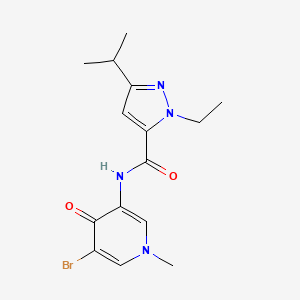 molecular formula C15H19BrN4O2 B7063789 N-(5-bromo-1-methyl-4-oxopyridin-3-yl)-2-ethyl-5-propan-2-ylpyrazole-3-carboxamide 