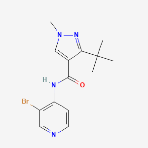 molecular formula C14H17BrN4O B7063870 N-(3-bromopyridin-4-yl)-3-tert-butyl-1-methylpyrazole-4-carboxamide 