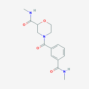 molecular formula C15H19N3O4 B7063942 N-methyl-4-[3-(methylcarbamoyl)benzoyl]morpholine-2-carboxamide 