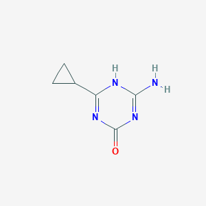 molecular formula C6H8N4O B070641 4-Amino-6-cyclopropyl-1,3,5-triazin-2-ol CAS No. 175204-67-8