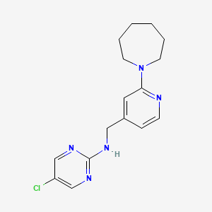 molecular formula C16H20ClN5 B7064113 N-[[2-(azepan-1-yl)pyridin-4-yl]methyl]-5-chloropyrimidin-2-amine 