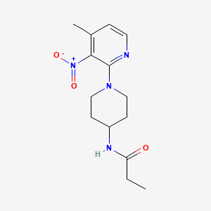 molecular formula C14H20N4O3 B7064171 N-[1-(4-methyl-3-nitropyridin-2-yl)piperidin-4-yl]propanamide 