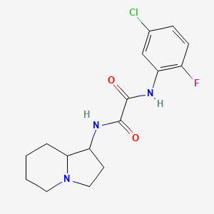 molecular formula C16H19ClFN3O2 B7064412 N-(1,2,3,5,6,7,8,8a-octahydroindolizin-1-yl)-N'-(5-chloro-2-fluorophenyl)oxamide 