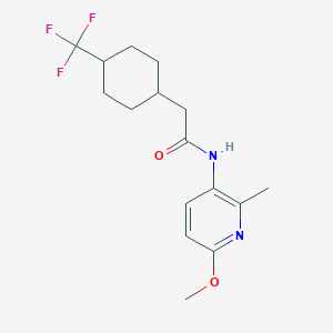 molecular formula C16H21F3N2O2 B7064478 N-(6-methoxy-2-methylpyridin-3-yl)-2-[4-(trifluoromethyl)cyclohexyl]acetamide 