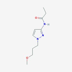 molecular formula C10H17N3O2 B7064537 N-[1-(3-methoxypropyl)pyrazol-3-yl]propanamide 