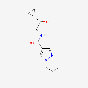 molecular formula C13H19N3O2 B7064605 N-(2-cyclopropyl-2-oxoethyl)-1-(2-methylpropyl)pyrazole-4-carboxamide 