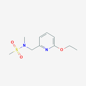 molecular formula C10H16N2O3S B7064787 N-[(6-ethoxypyridin-2-yl)methyl]-N-methylmethanesulfonamide 