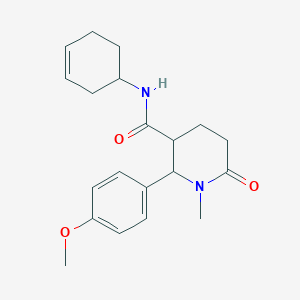 molecular formula C20H26N2O3 B7065510 N-cyclohex-3-en-1-yl-2-(4-methoxyphenyl)-1-methyl-6-oxopiperidine-3-carboxamide 