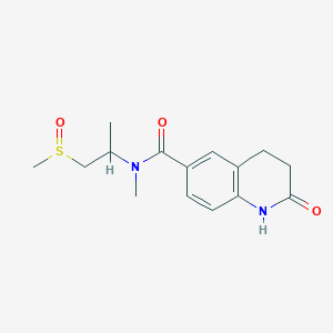 molecular formula C15H20N2O3S B7065717 N-methyl-N-(1-methylsulfinylpropan-2-yl)-2-oxo-3,4-dihydro-1H-quinoline-6-carboxamide 