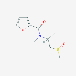 molecular formula C10H15NO3S B7065718 N-methyl-N-(1-methylsulfinylpropan-2-yl)furan-2-carboxamide 