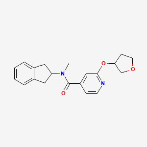 molecular formula C20H22N2O3 B7065921 N-(2,3-dihydro-1H-inden-2-yl)-N-methyl-2-(oxolan-3-yloxy)pyridine-4-carboxamide 