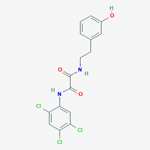 molecular formula C16H13Cl3N2O3 B7065949 N-[2-(3-hydroxyphenyl)ethyl]-N'-(2,4,5-trichlorophenyl)oxamide 