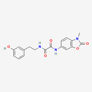 molecular formula C18H17N3O5 B7065956 N-[2-(3-hydroxyphenyl)ethyl]-N'-(3-methyl-2-oxo-1,3-benzoxazol-6-yl)oxamide 