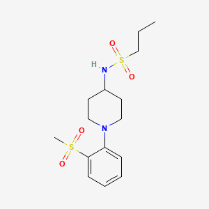 molecular formula C15H24N2O4S2 B7066040 N-[1-(2-methylsulfonylphenyl)piperidin-4-yl]propane-1-sulfonamide 