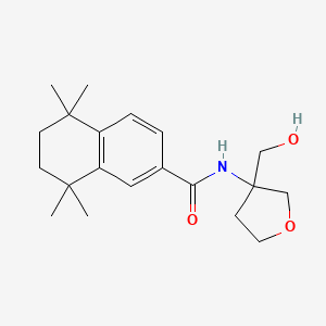 molecular formula C20H29NO3 B7066055 N-[3-(hydroxymethyl)oxolan-3-yl]-5,5,8,8-tetramethyl-6,7-dihydronaphthalene-2-carboxamide 