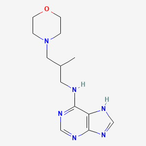 molecular formula C13H20N6O B7066078 N-(2-methyl-3-morpholin-4-ylpropyl)-7H-purin-6-amine 