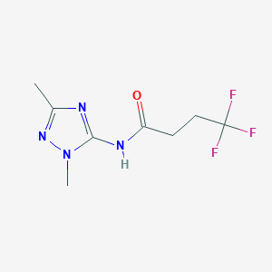 molecular formula C8H11F3N4O B7066084 N-(2,5-dimethyl-1,2,4-triazol-3-yl)-4,4,4-trifluorobutanamide 