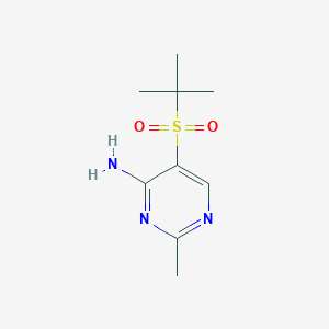 molecular formula C9H15N3O2S B070662 5-(Tert-butylsulfonyl)-2-methylpyrimidin-4-amine CAS No. 175201-85-1