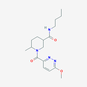 molecular formula C17H26N4O3 B7066219 N-butyl-1-(6-methoxypyridazine-3-carbonyl)-6-methylpiperidine-3-carboxamide 