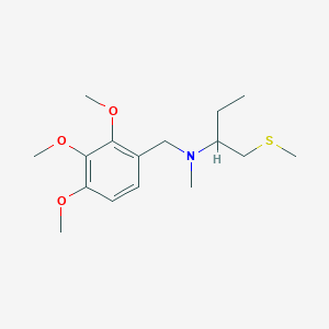 molecular formula C16H27NO3S B7066337 N-methyl-1-methylsulfanyl-N-[(2,3,4-trimethoxyphenyl)methyl]butan-2-amine 