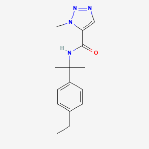 molecular formula C15H20N4O B7066488 N-[2-(4-ethylphenyl)propan-2-yl]-3-methyltriazole-4-carboxamide 