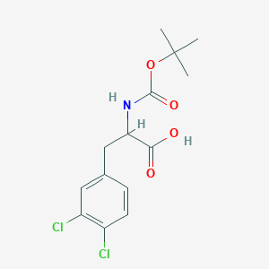 molecular formula C14H17Cl2NO4 B070665 N-(tert-Butoxycarbonyl)-3,4-dichlorophenylalanine CAS No. 185321-62-4