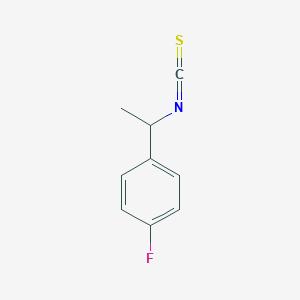 molecular formula C9H8FNS B070666 1-Fluoro-4-(1-isothiocyanatoethyl)benzene CAS No. 182565-27-1