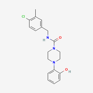 molecular formula C19H22ClN3O2 B7066871 N-[(4-chloro-3-methylphenyl)methyl]-4-(2-hydroxyphenyl)piperazine-1-carboxamide 