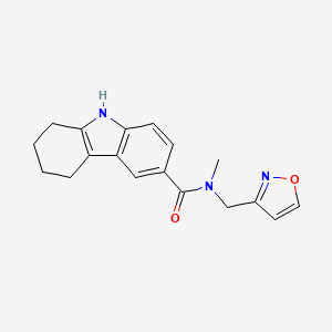 molecular formula C18H19N3O2 B7066891 N-methyl-N-(1,2-oxazol-3-ylmethyl)-6,7,8,9-tetrahydro-5H-carbazole-3-carboxamide 