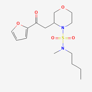 molecular formula C15H24N2O5S B7067049 N-butyl-3-[2-(furan-2-yl)-2-oxoethyl]-N-methylmorpholine-4-sulfonamide 