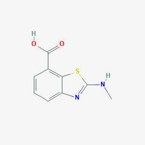 molecular formula C9H8N2O2S B070671 2-(Methylamino)-1,3-benzothiazole-7-carboxylic acid CAS No. 192948-02-0