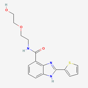 molecular formula C16H17N3O3S B7067158 N-[2-(2-hydroxyethoxy)ethyl]-2-thiophen-2-yl-1H-benzimidazole-4-carboxamide 